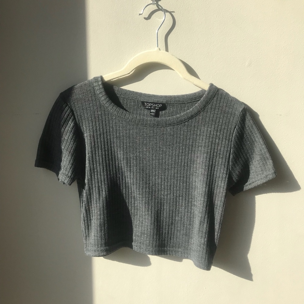 TOPSHOP Ribbed Crop Top